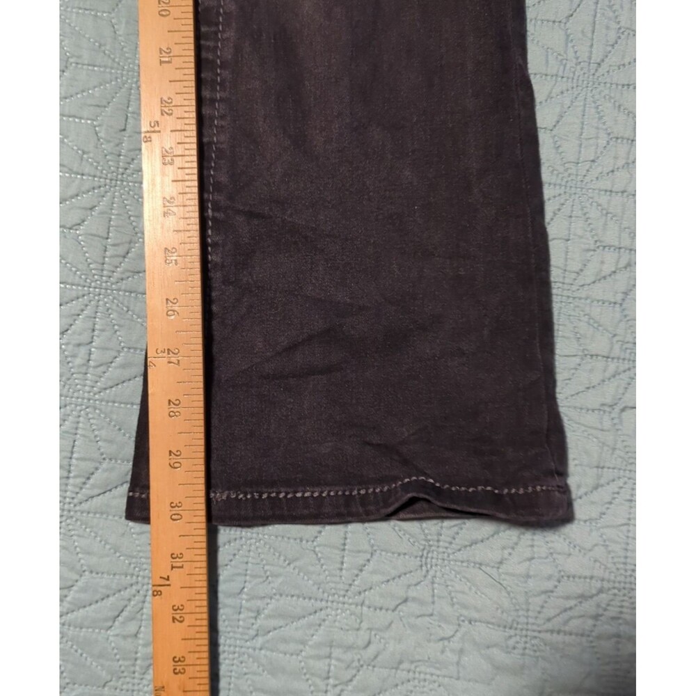 Rue 21 Jeans Womens Size 6 Black Denim Mid Rise Boot Cut Stretch Bedazzled Stars - Picture 10 of 11